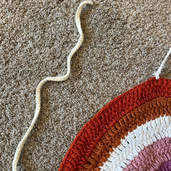 Crocheted halter top. Rainbow pattern pride. Boho. Festival. Hippie. Grandma - Picture 5 of 8